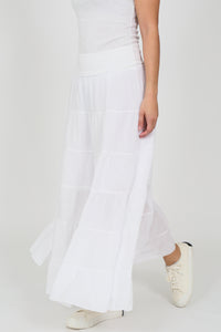 Cotton Tiered Maxi Skirt - 3 Colour Choices