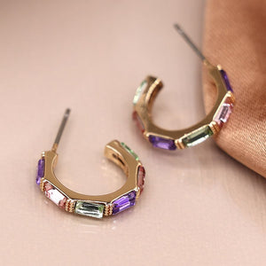 Crystal Open Hoop Earrings