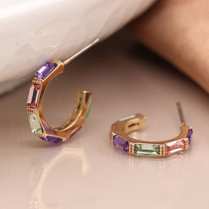 Crystal Open Hoop Earrings