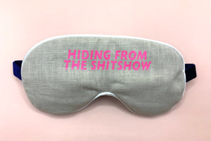 Neon Slogan Linen And Velvet Eye Masks - Various Slogans