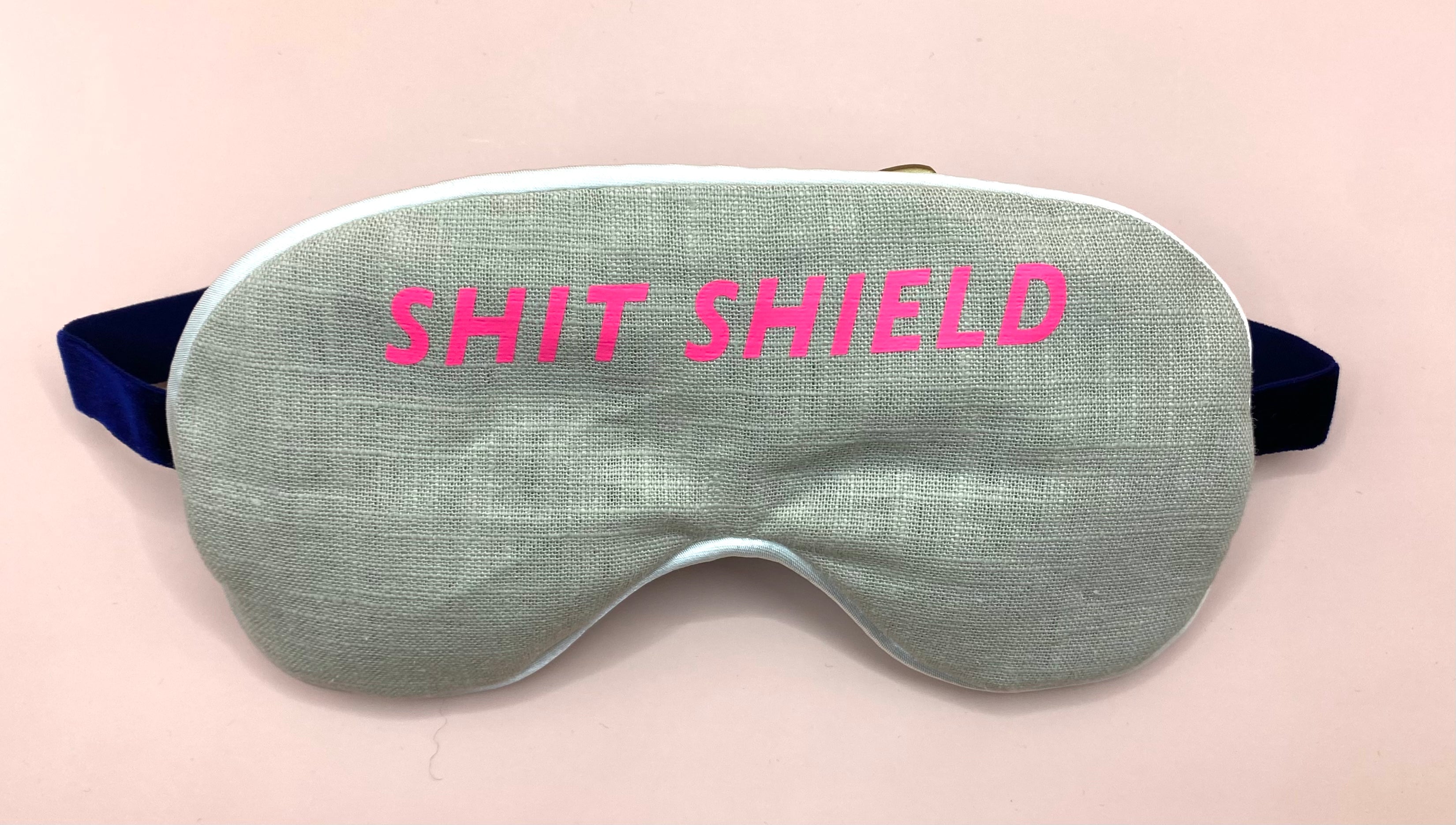 Neon Slogan Linen And Velvet Eye Masks - Various Slogans