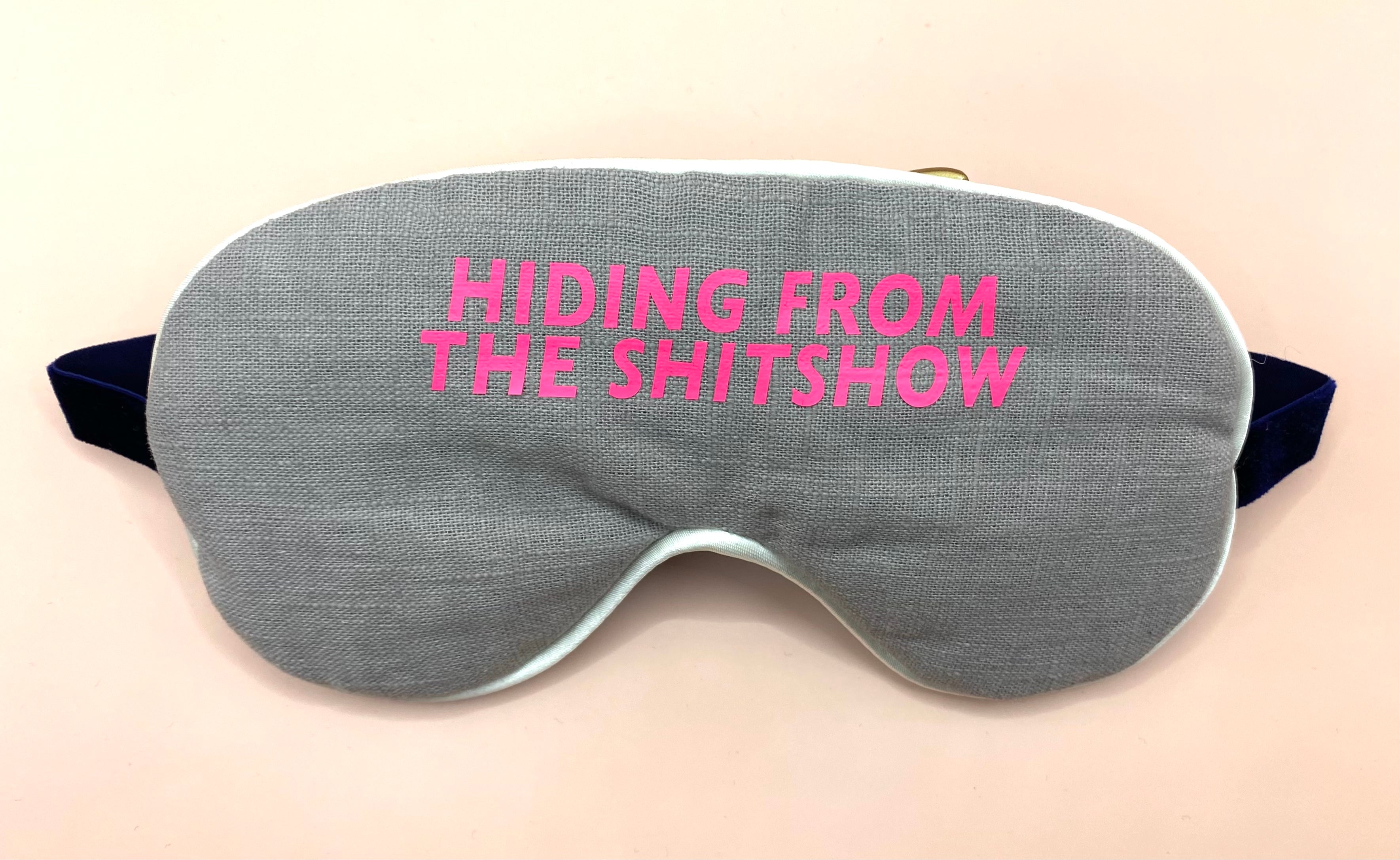 Neon Slogan Linen And Velvet Eye Masks - Various Slogans