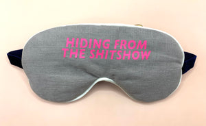 Neon Slogan Linen And Velvet Eye Masks - Various Slogans