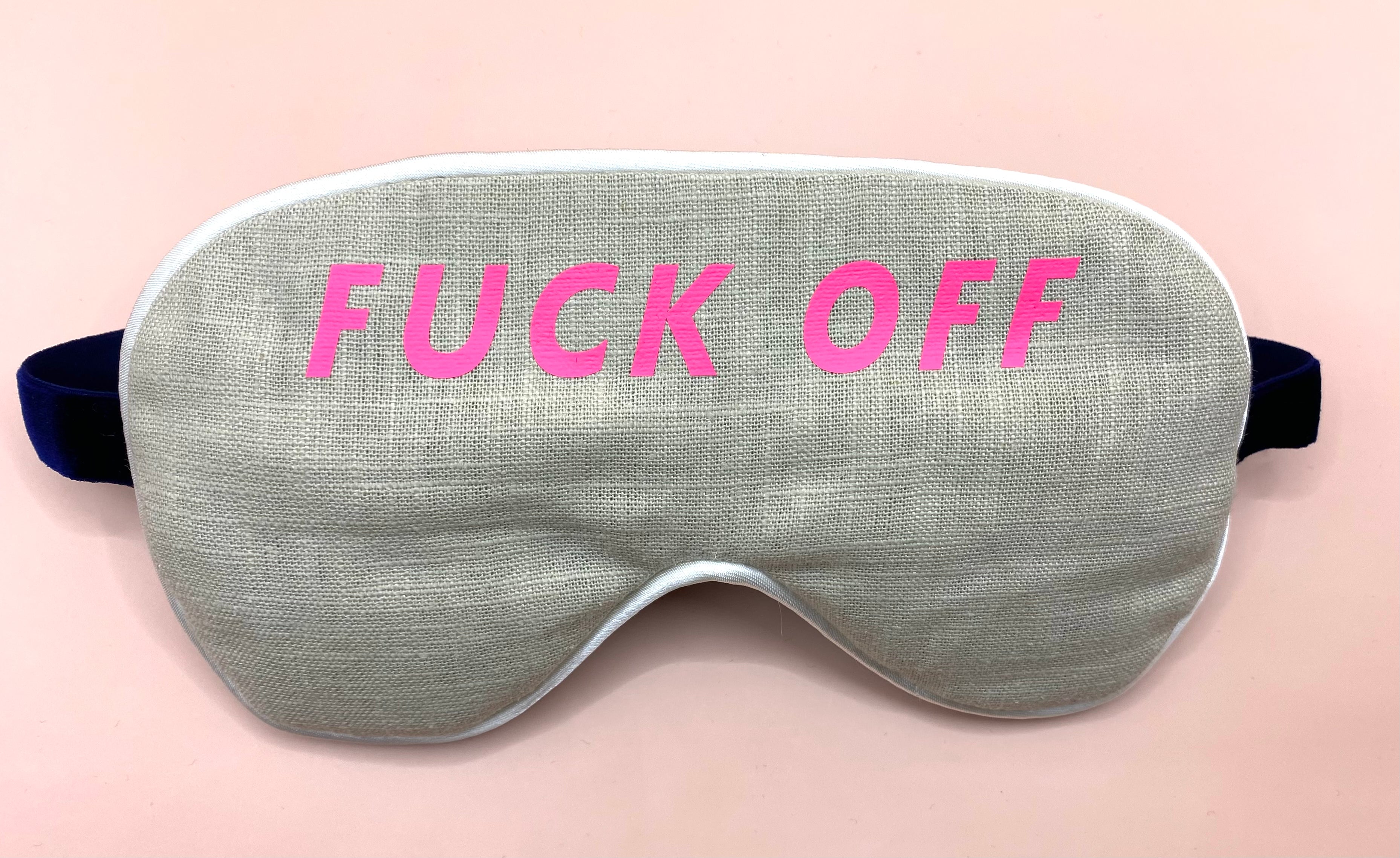 Neon Slogan Linen And Velvet Eye Masks - Various Slogans