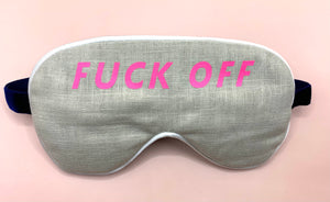 Neon Slogan Linen And Velvet Eye Masks - Various Slogans