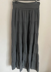 Cotton Tiered Maxi Skirt - 7 Colour Choices