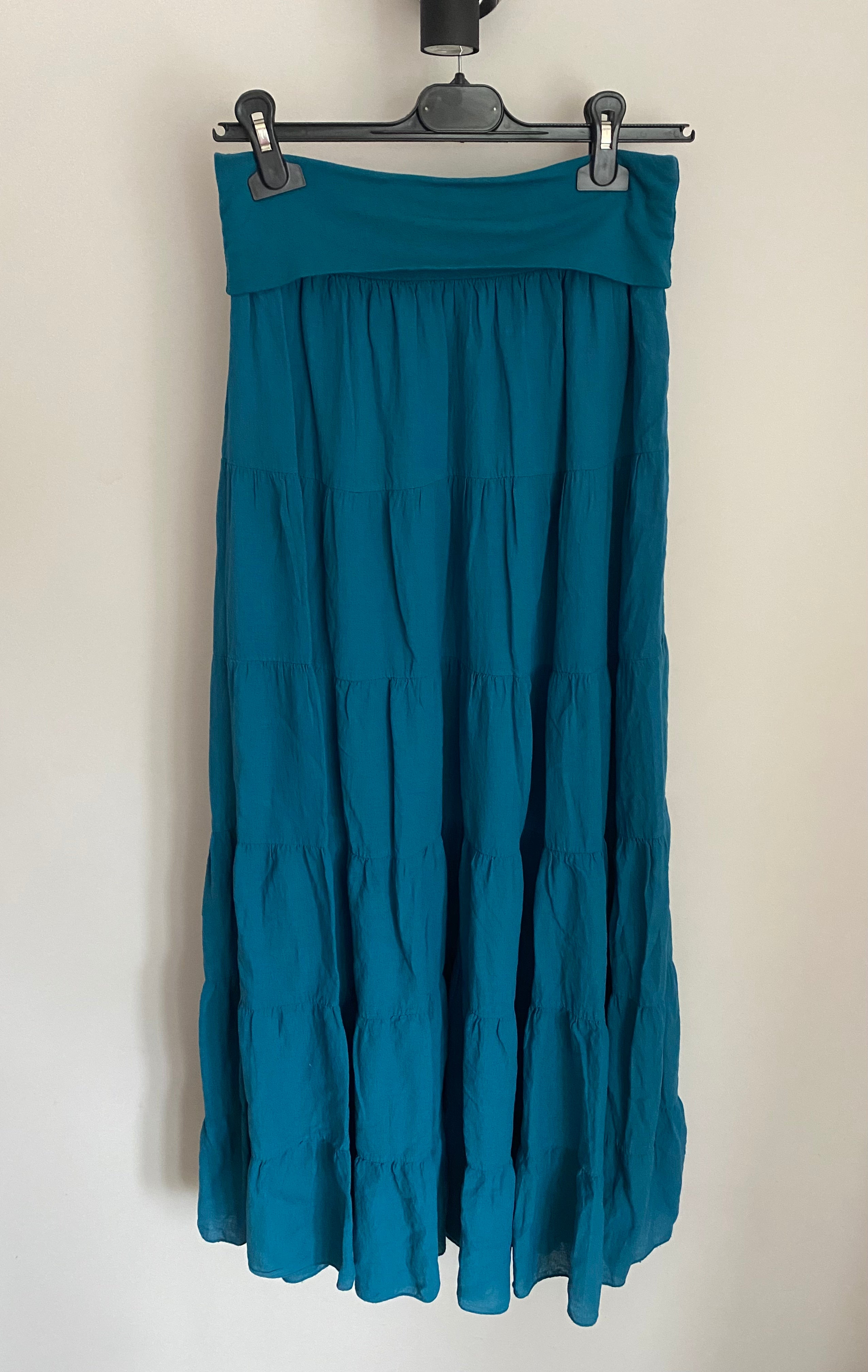 Cotton Tiered Maxi Skirt - 7 Colour Choices