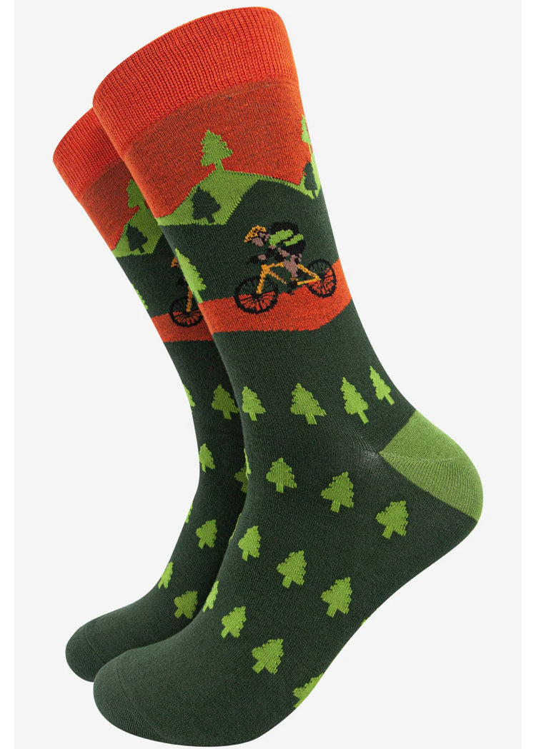 Mens Bamboo Socks Gift Set - Mountain Biking
