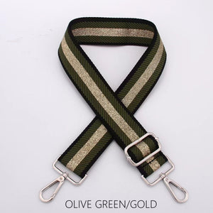 Bag Strap - Olive Green/Gold