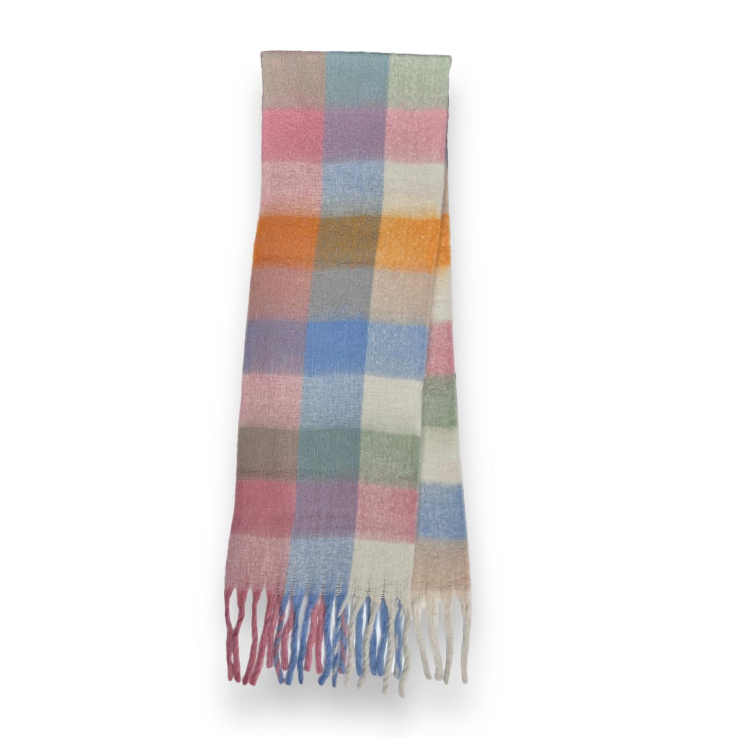Pastels Checked Winter Scarf