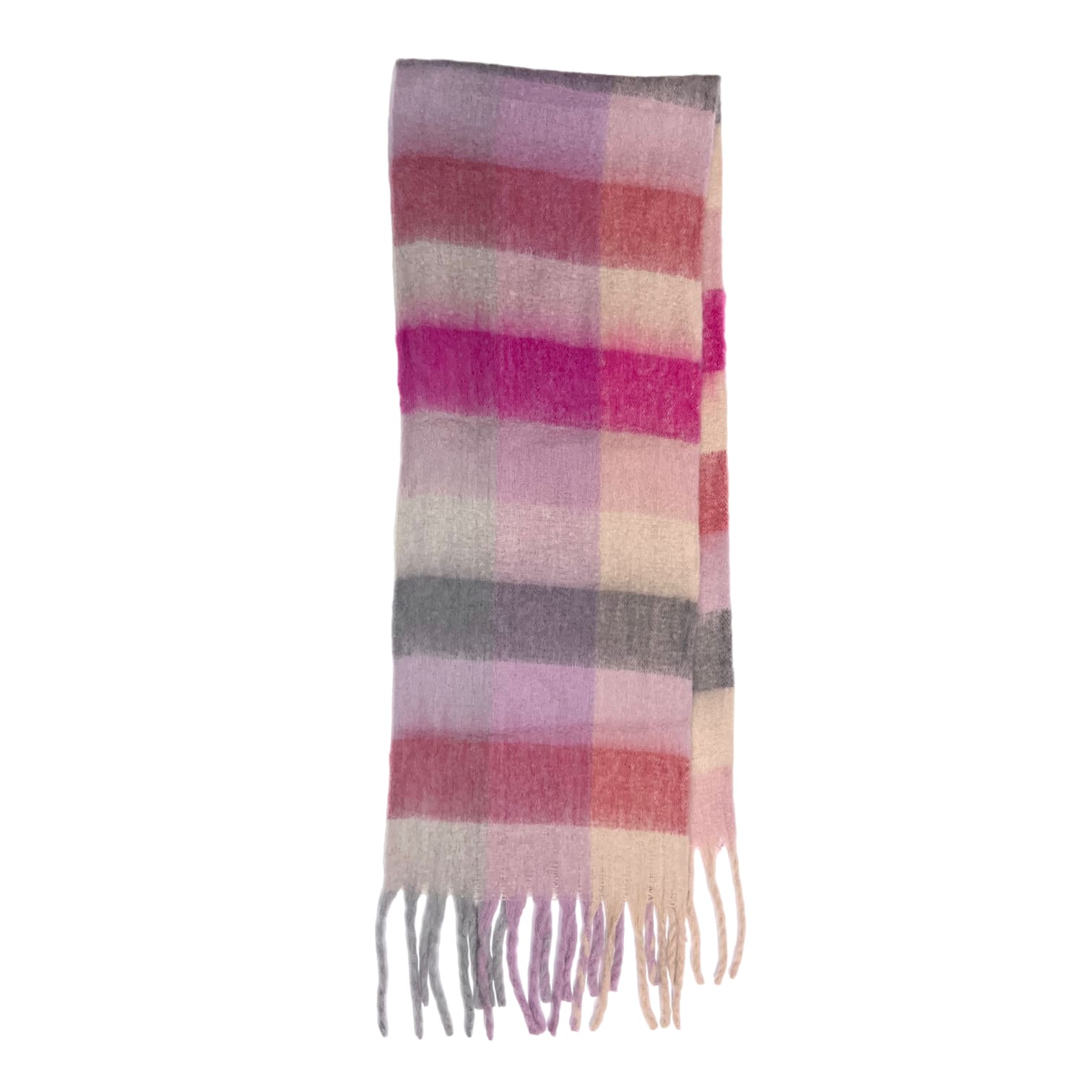 Pinks Checked Winter Scarf