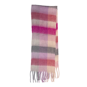 Pinks Checked Winter Scarf