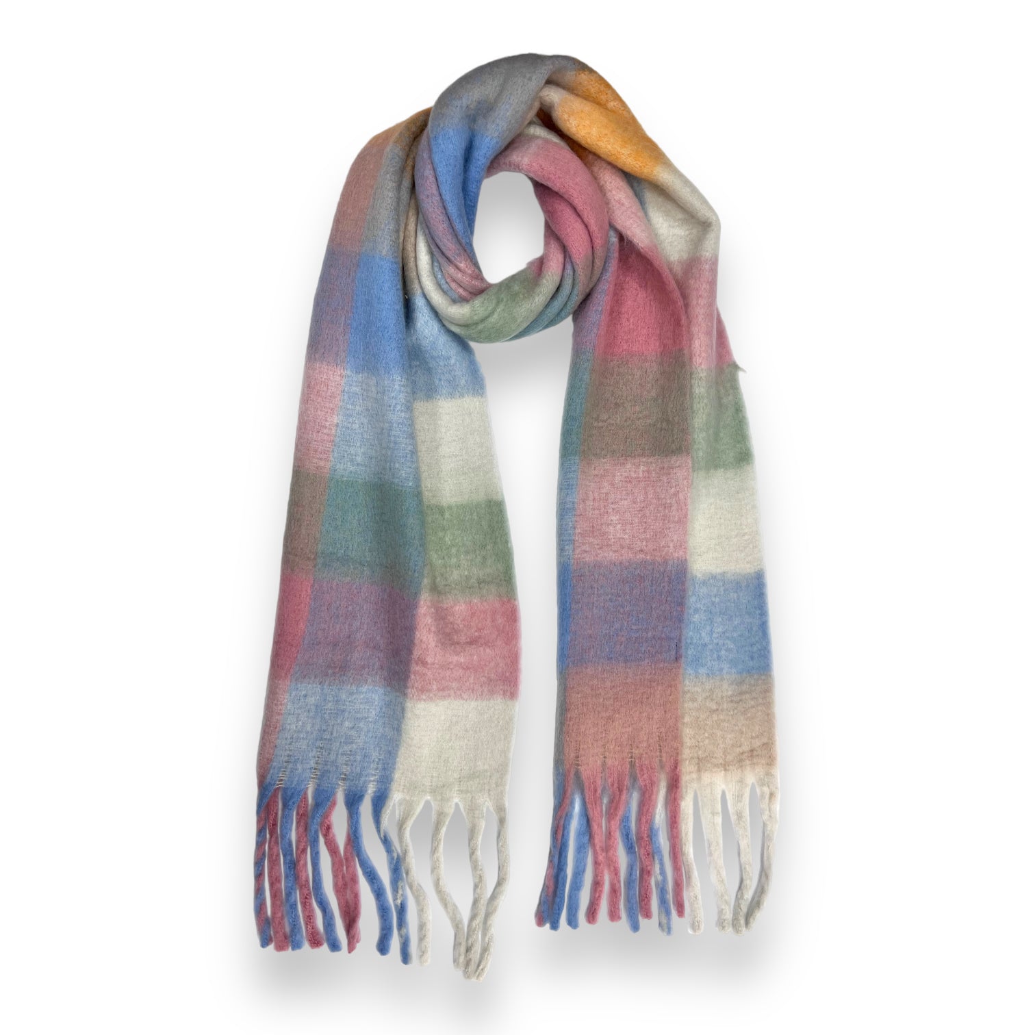 Pastels Checked Winter Scarf