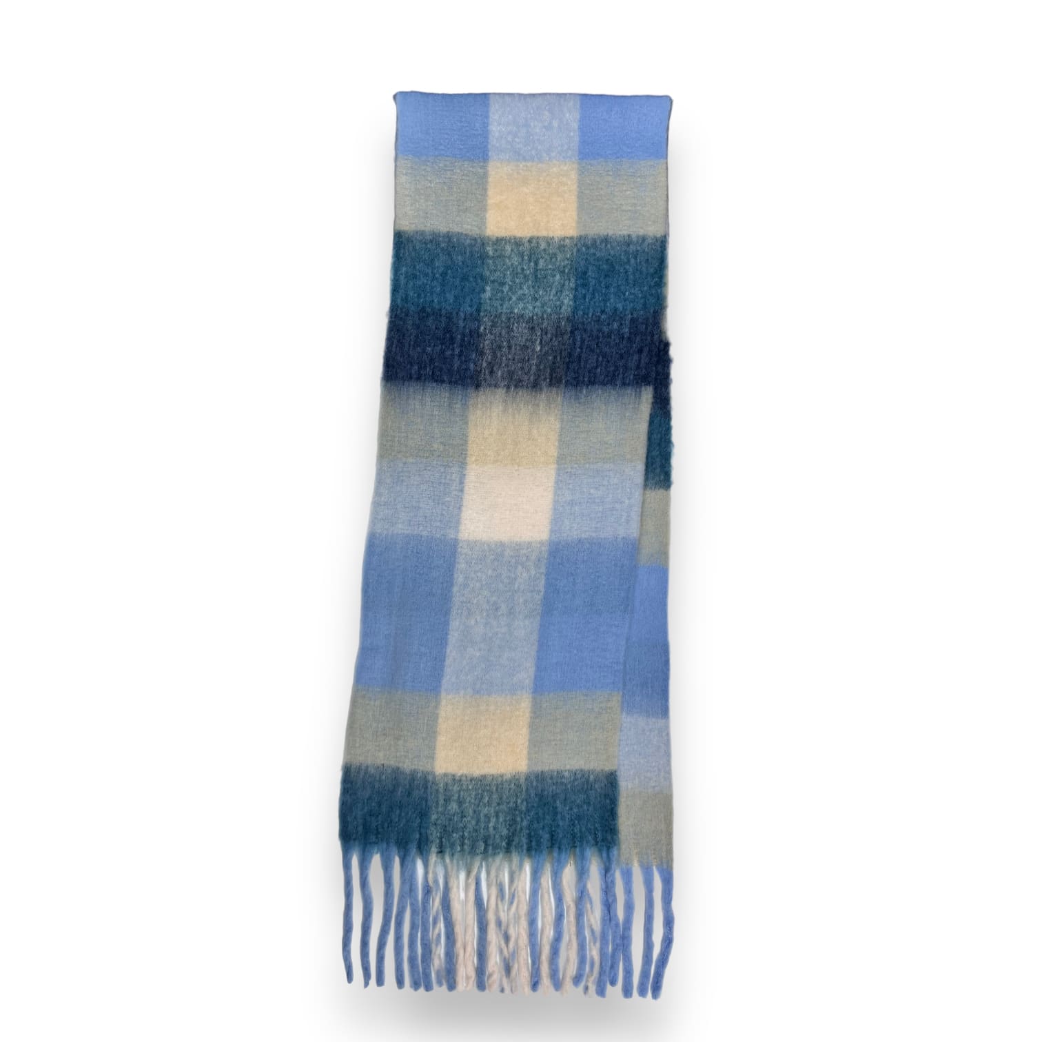 Blues Checked Winter Scarf