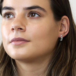 Sterling Silver Heart Hoops