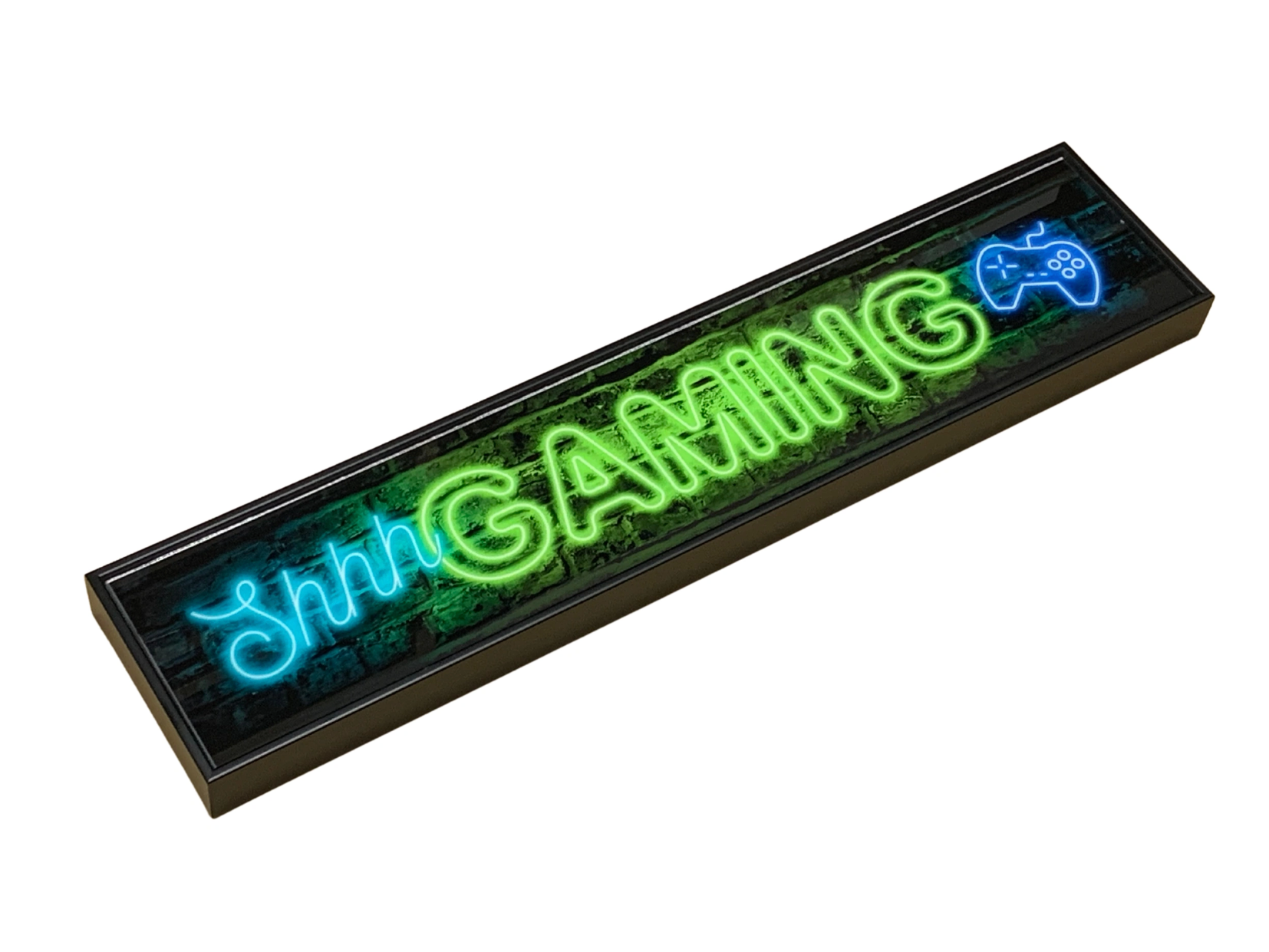 Glass Shhh Gaming Neon Printed Sign