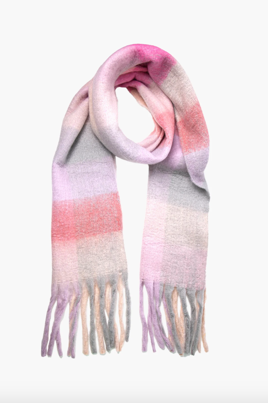 Lilac Colourblock Winter Scarf