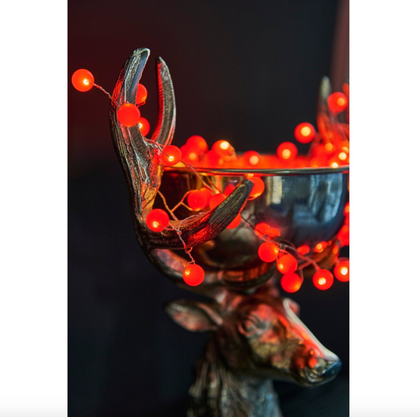 Red Berry Fairy Lights, Battery Operated