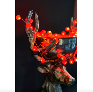 Red Berry Fairy Lights, Battery Operated