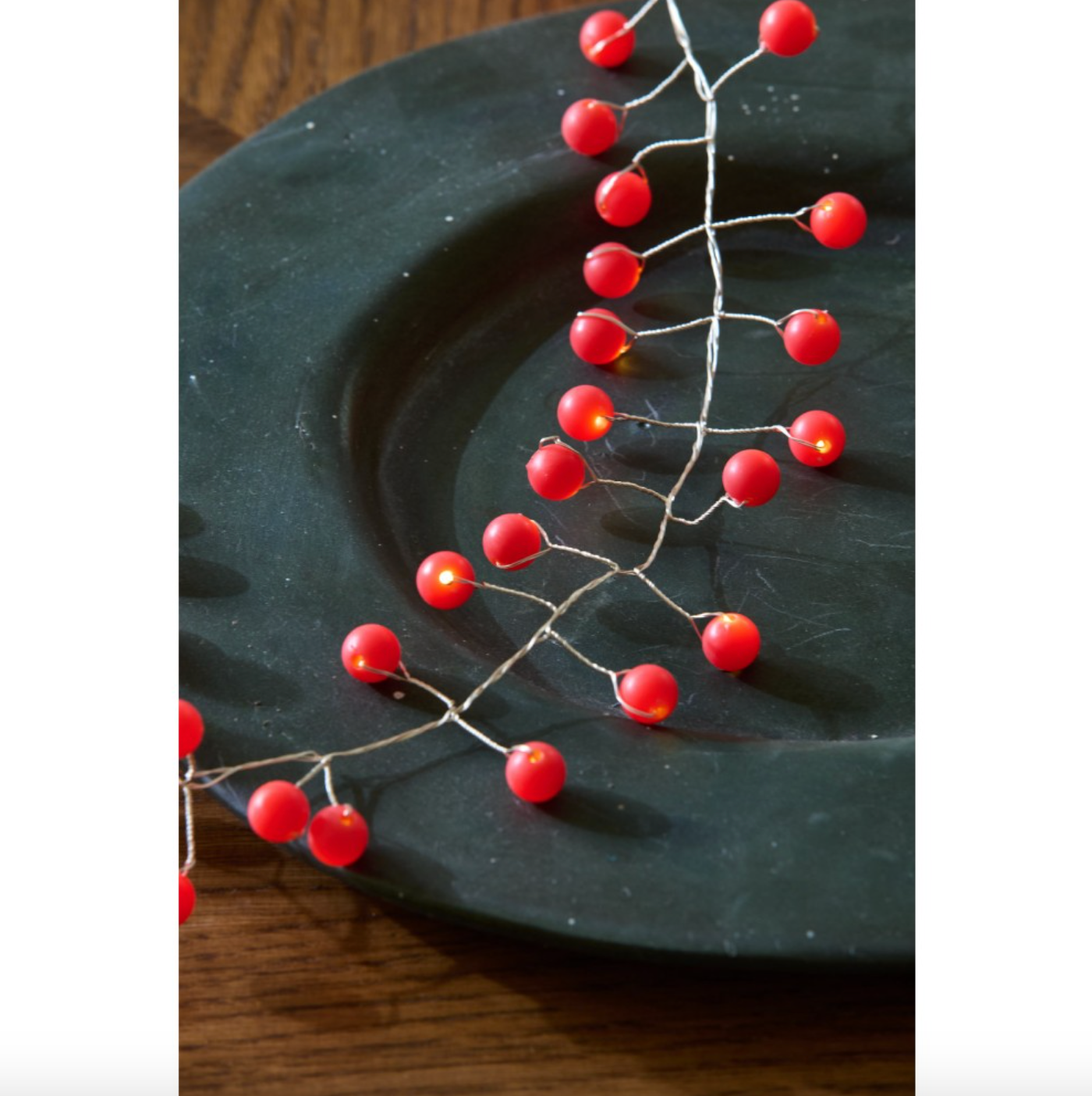 Red Berry Fairy Lights, Battery Operated