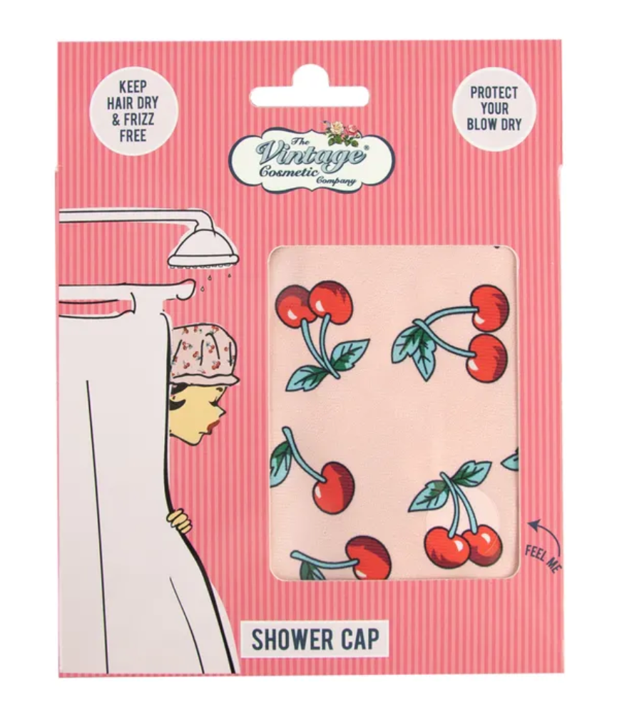 vintage cherry print sower cap