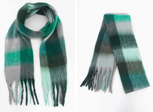 Teal Colourblock Winter Scarf