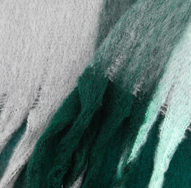 Teal Colourblock Winter Scarf