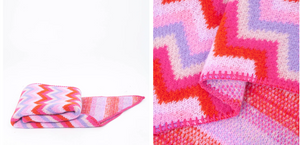 Zig Zag Winter Scarf - Pink/Lilac