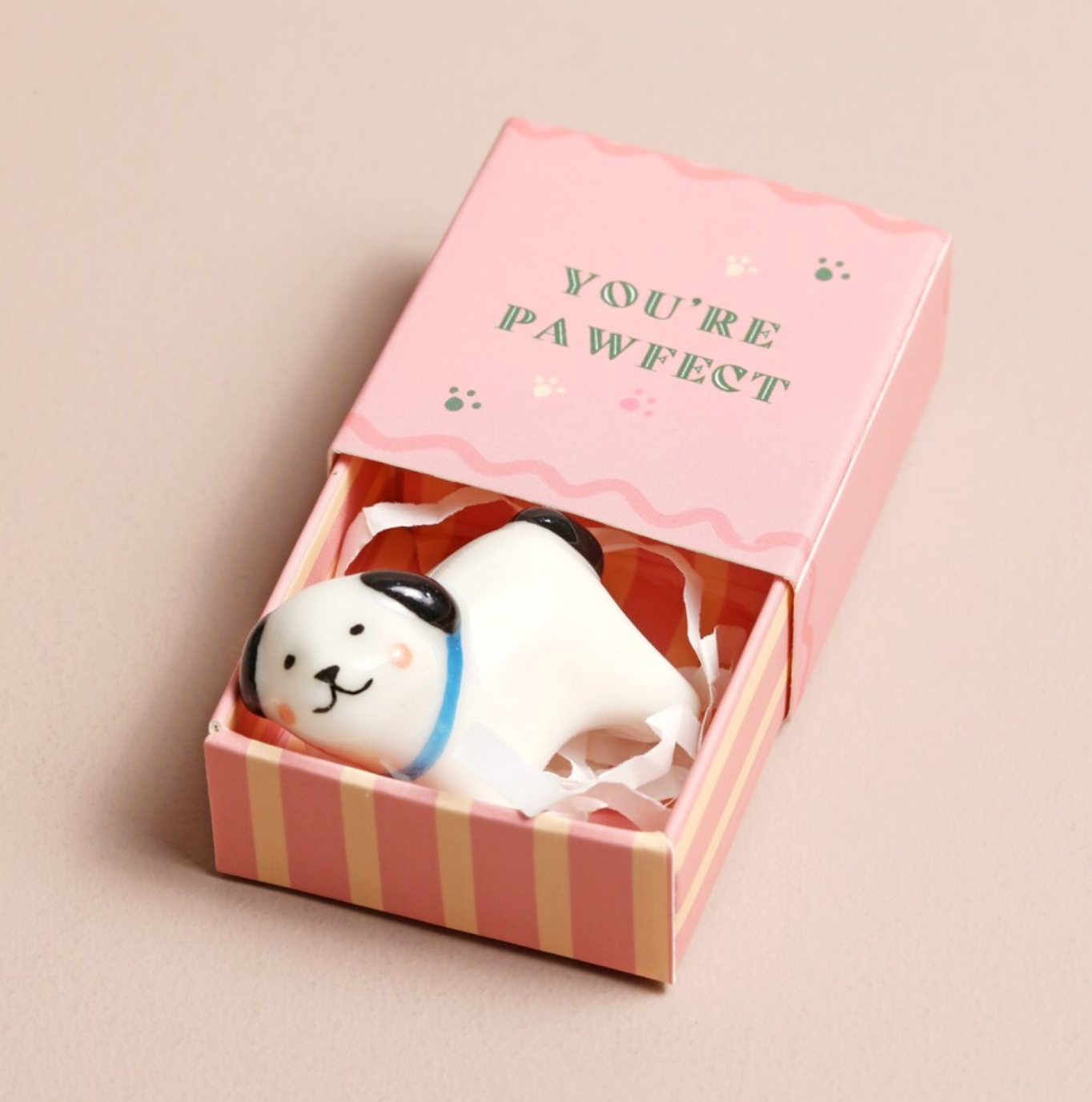 Ceramic Matchbox Token - Dog