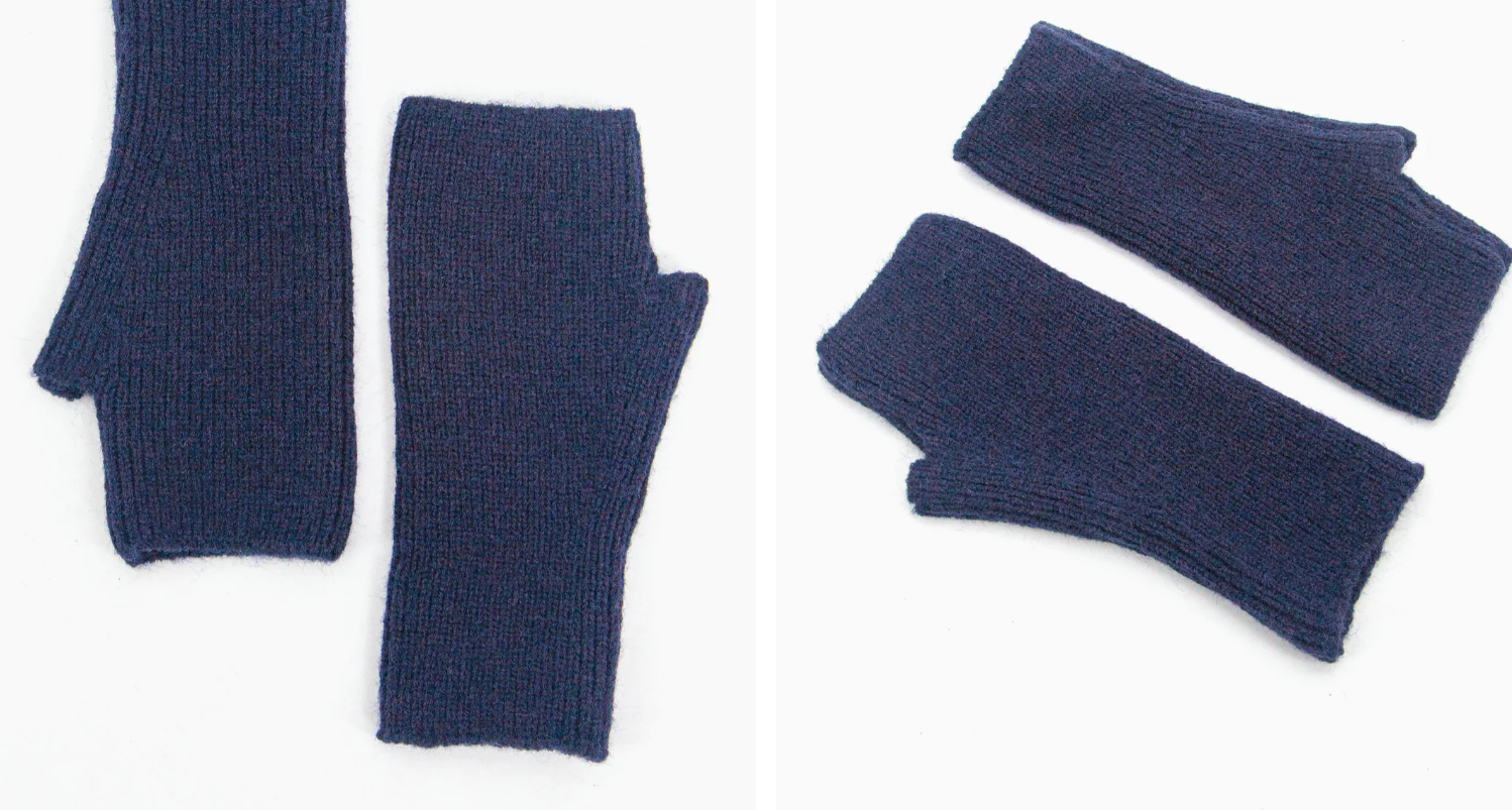 Fingerless Gloves/Wrist Warmer  - Navy