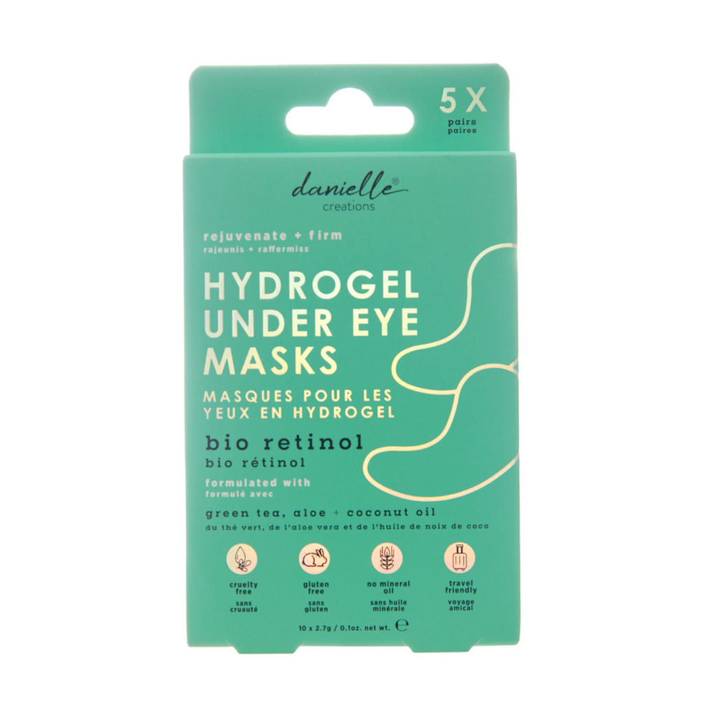 Pack of hydrogel under eye masks by danielle creations on a white background