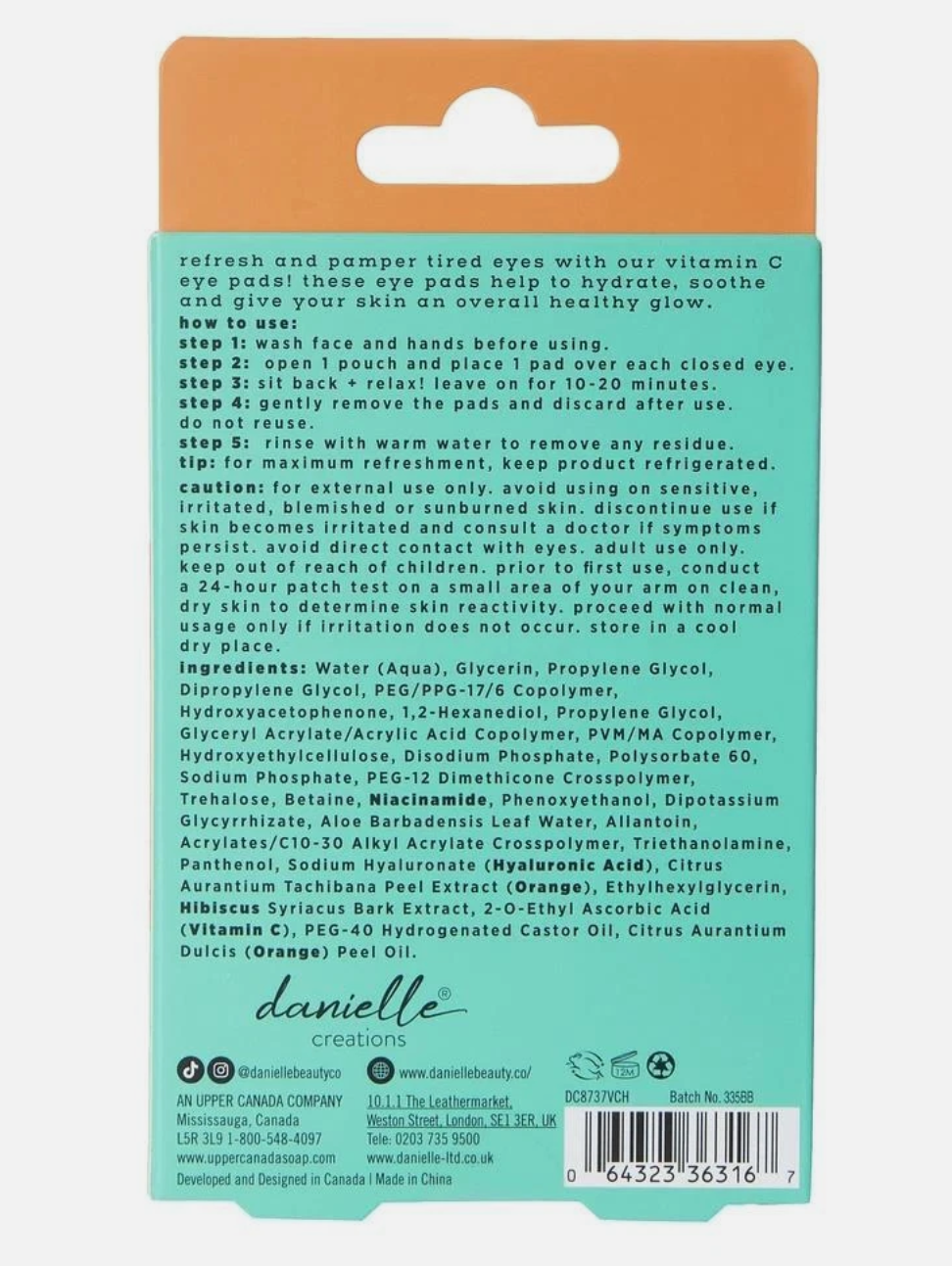 Orange Vitamin C Eye Masks