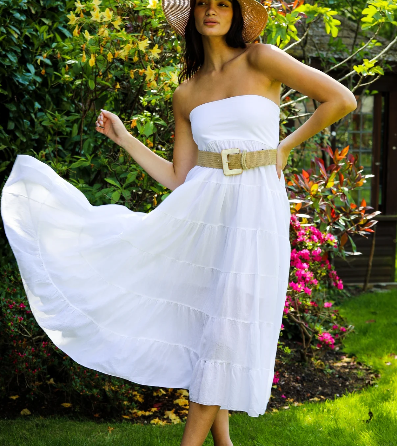 Cotton Tiered Maxi Skirt - 7 Colour Choices