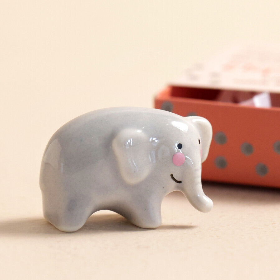 Ceramic Matchbox Token - Elephant
