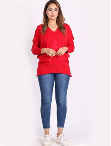 V Neck Star Jumper