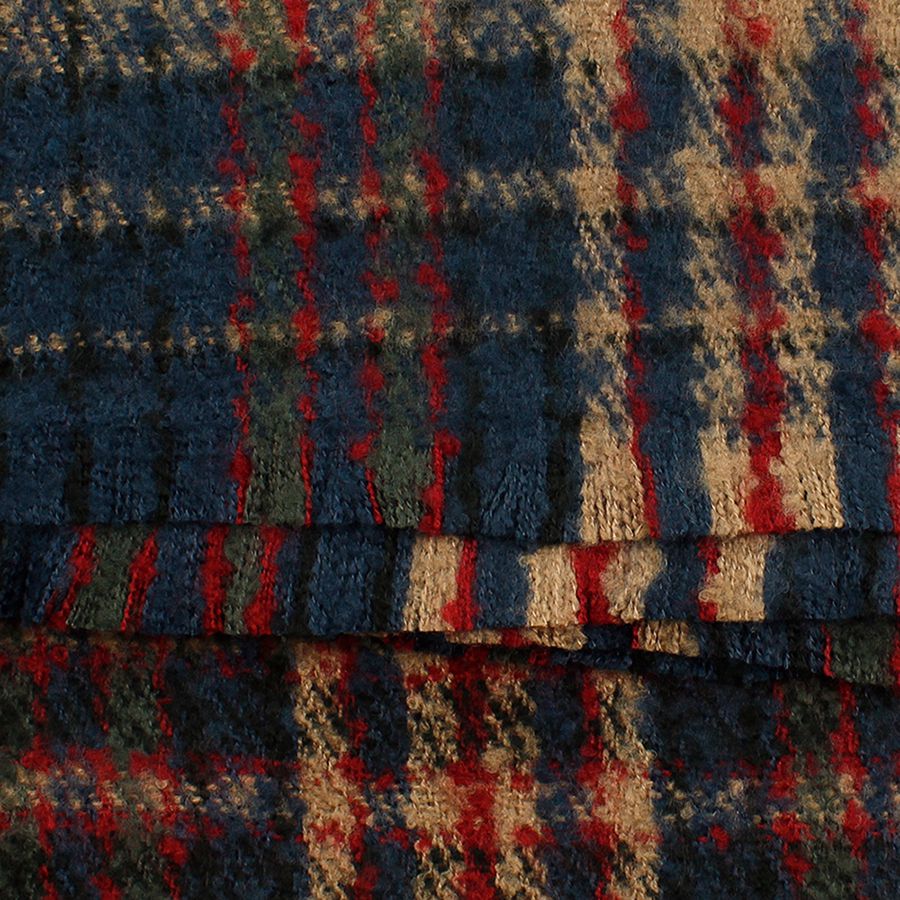 Blue And Red Winter Blanket Scarf - One Left