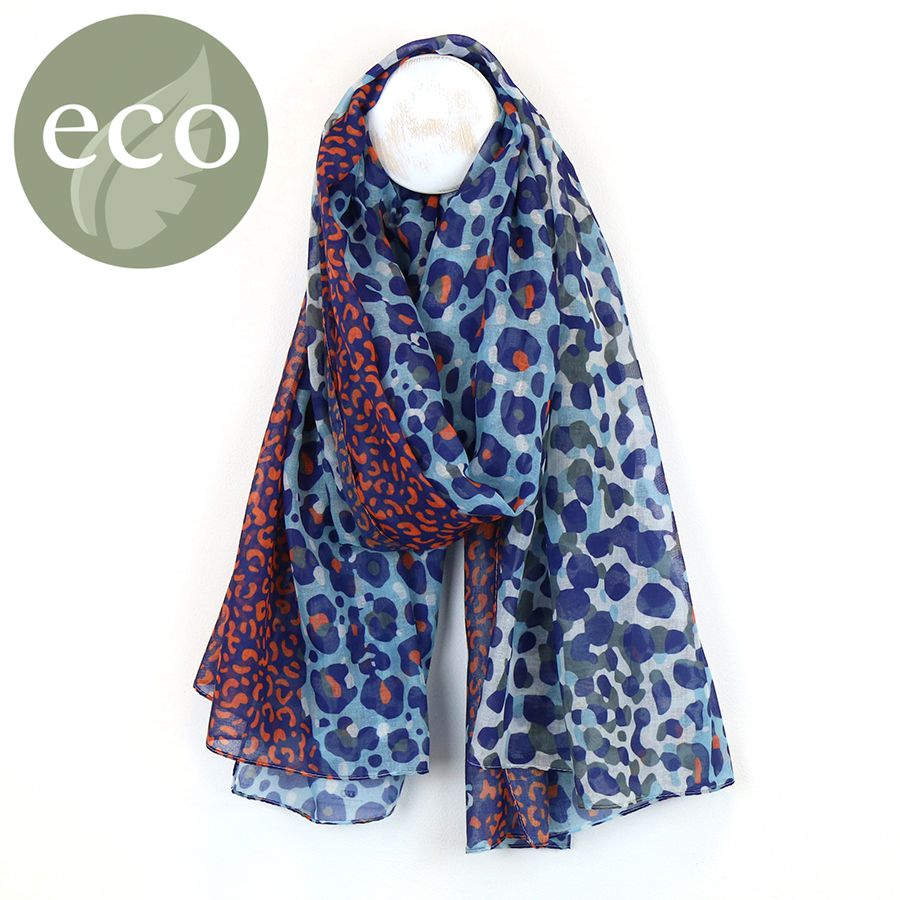 100% Recycled Animal Print Scarf