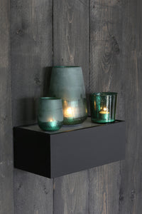Green Glass Tealight Holder/Lantern/Vase