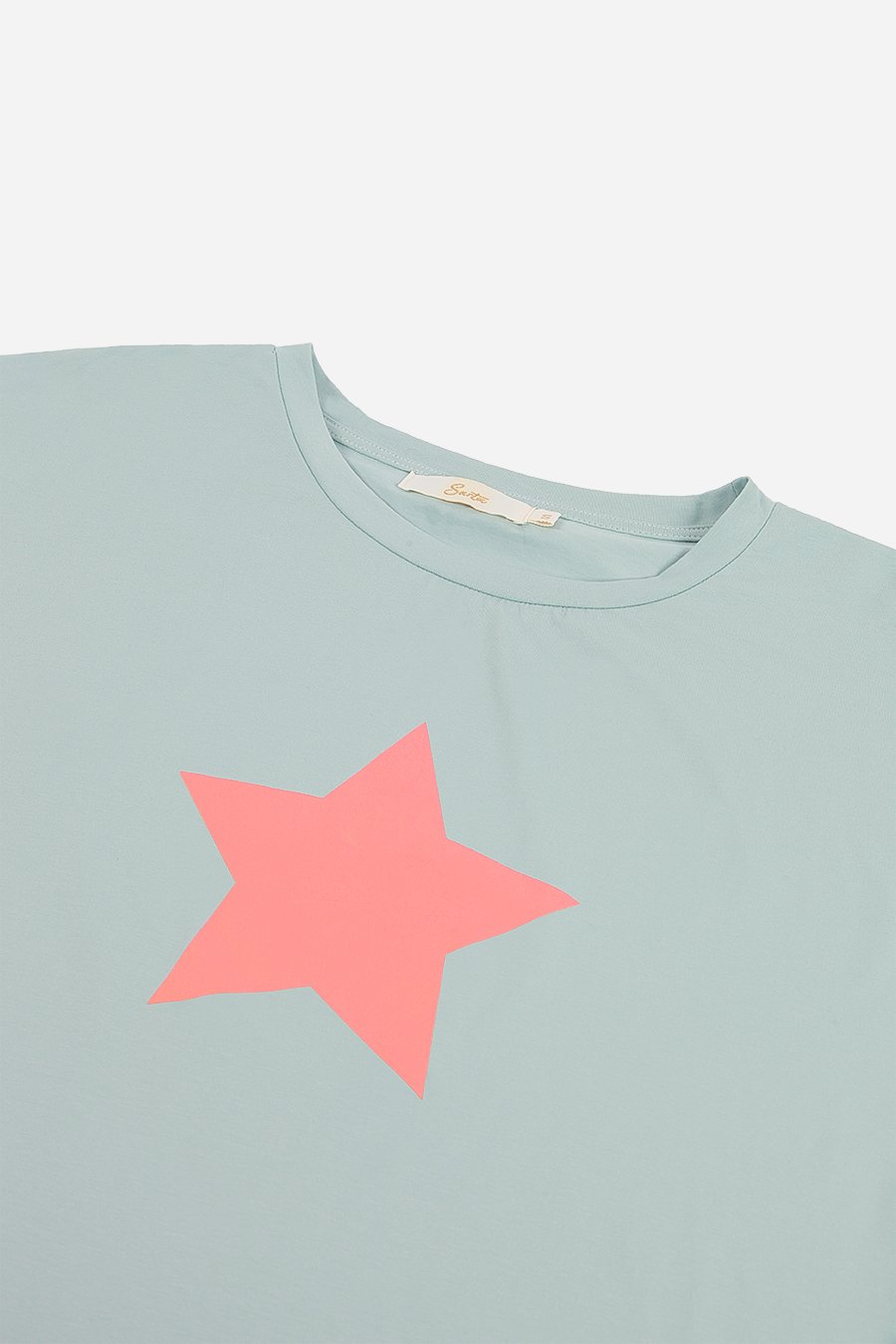 Pink Star T-Shirt - Sage Green