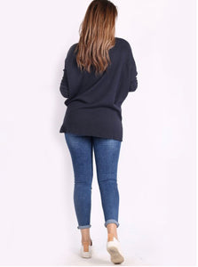 V Neck Star Jumper