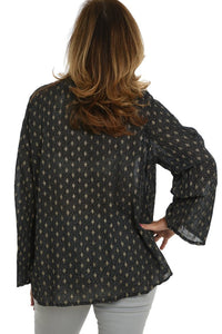Black Metallic Tunic