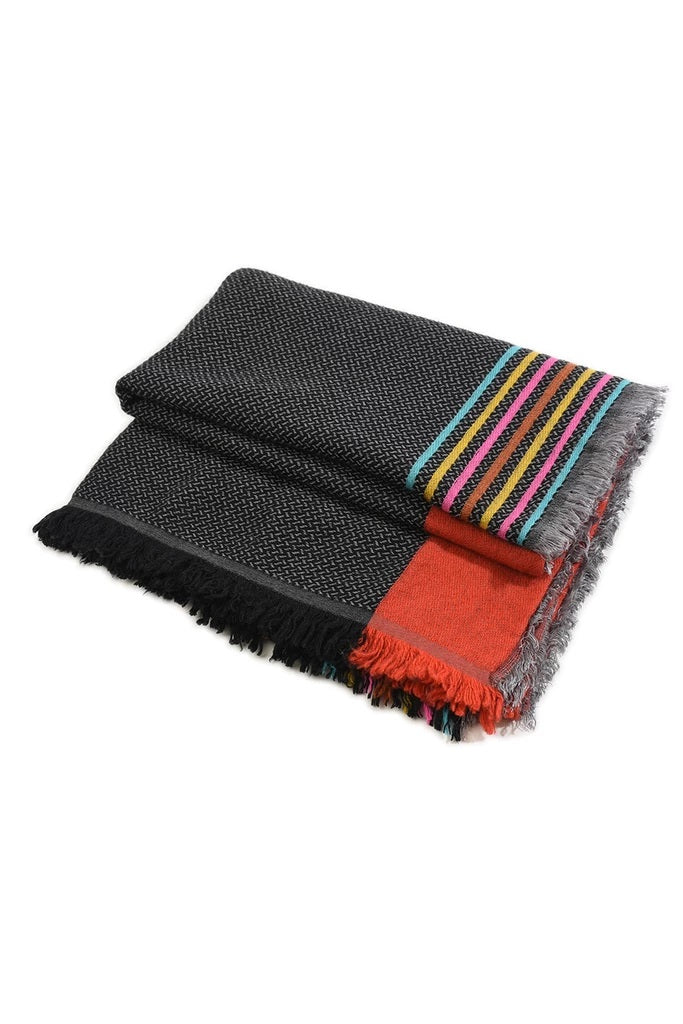 Rainbow Stripe Winter Blanket Scarf - last one