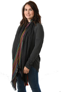 Rainbow Stripe Winter Blanket Scarf - last one