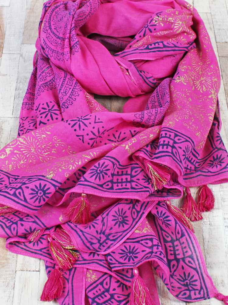 Hand Block Printed Scarf/Sarong