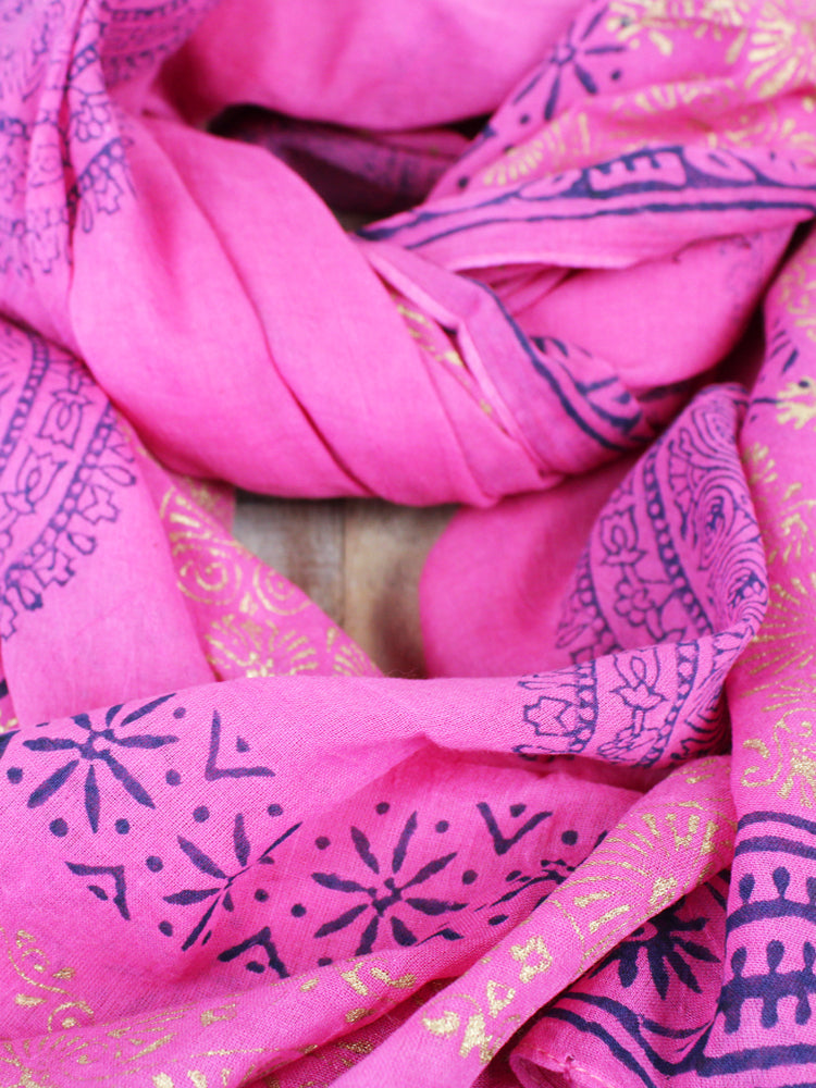 Hand Block Printed Scarf/Sarong