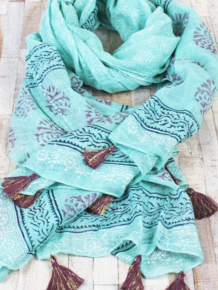 Hand Block Printed Scarf/Sarong