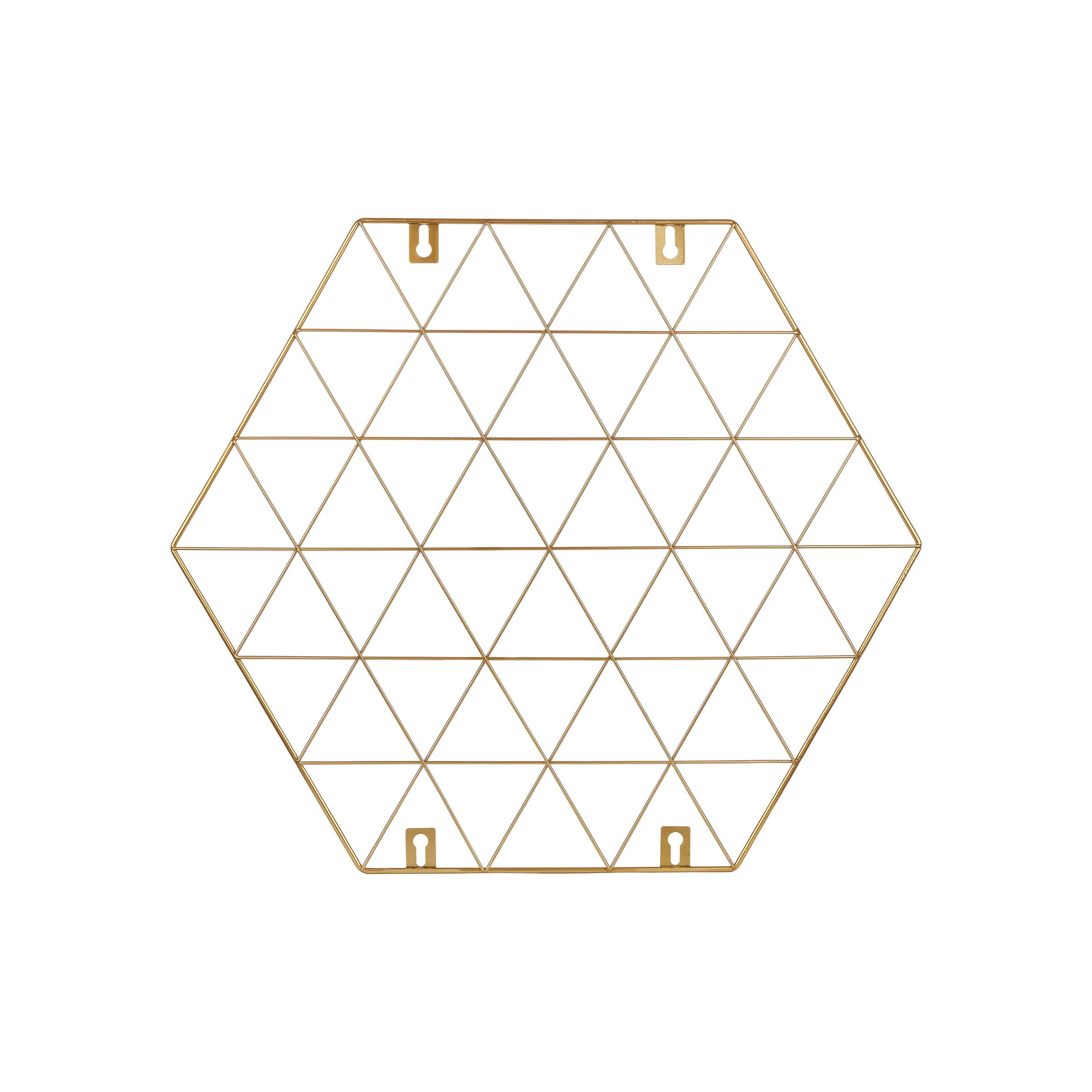Gold colour honeycomb shaped photo memo holder