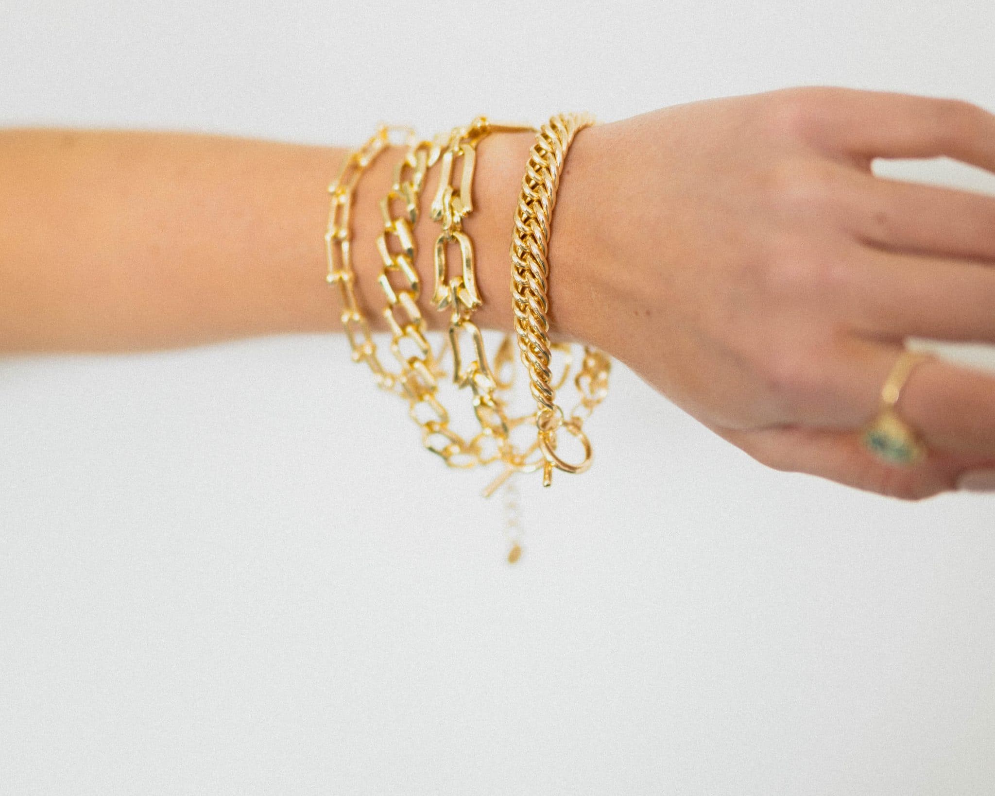 Chunky Chain Bracelet - 22c Gold Plated