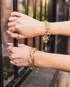 Chunky Chain Bracelet - 22c Gold Plated