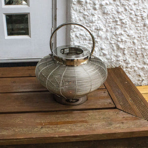 Wire Mesh Candle Lantern With Metal Handle